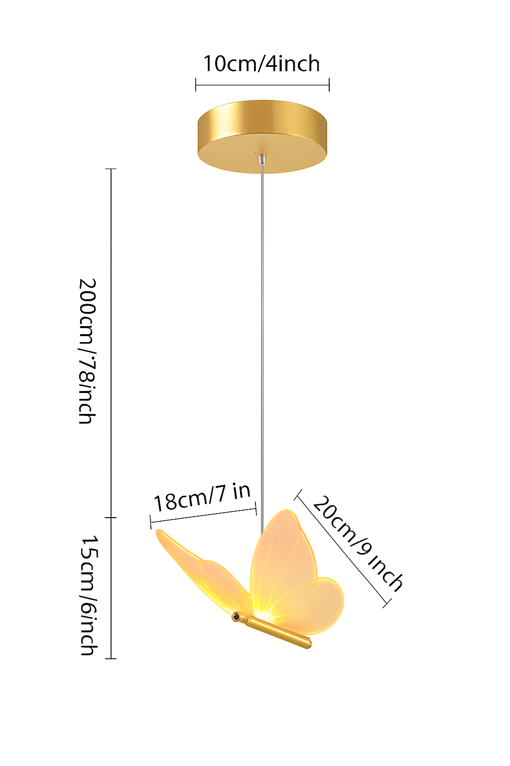 Suspension papillon LED moderne AC85-265V acrylique intérieur décoratif chambre à manger chevet lustre 3 couleurs plafonnier