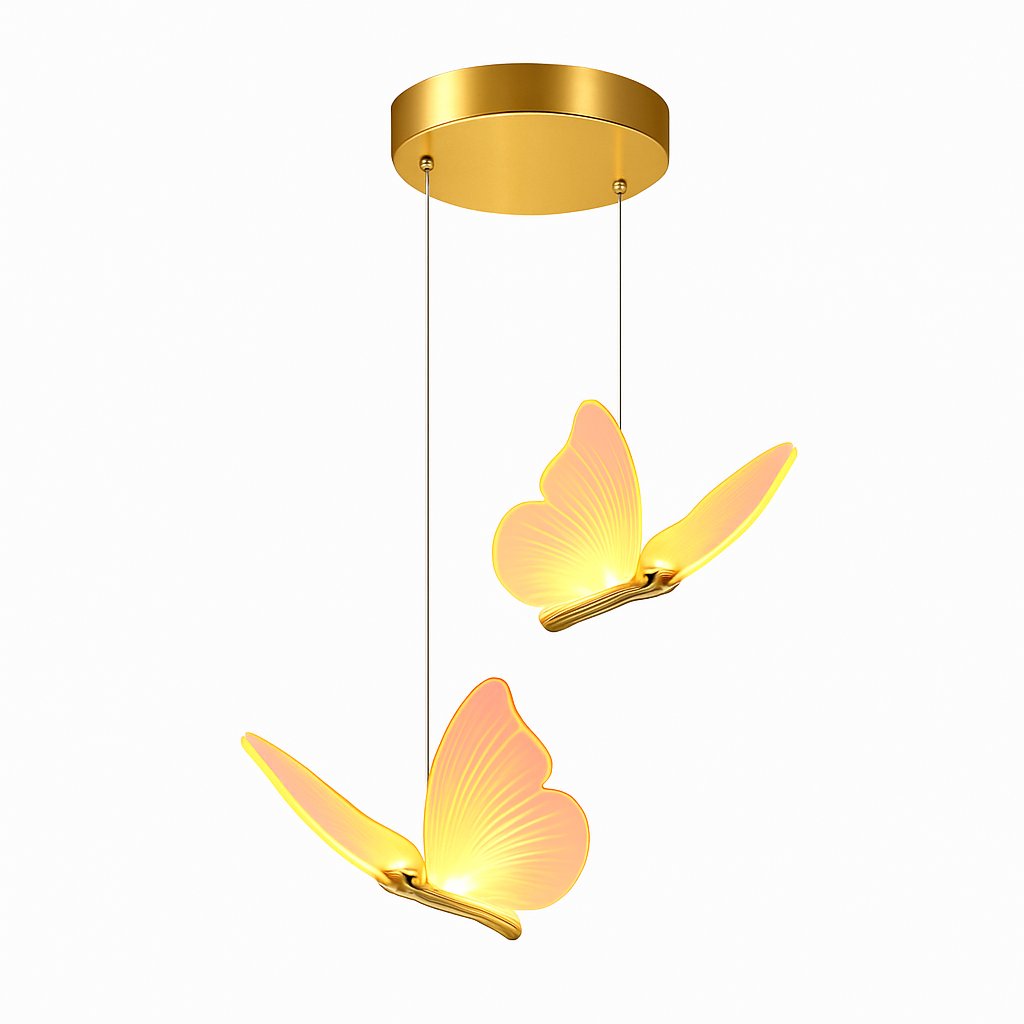 Suspension papillon LED moderne AC85-265V acrylique intérieur décoratif chambre à manger chevet lustre 3 couleurs plafonnier