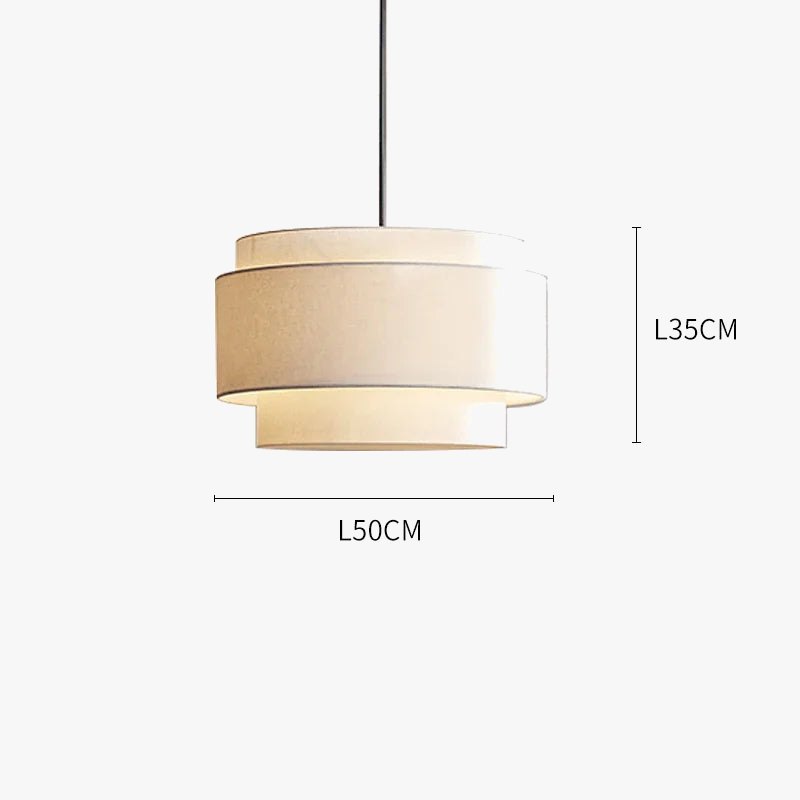 Suspension à plusieurs niveaux Camden Lampe de style japonais Abat-jour en tissu minimaliste Designer Lustre Salon Éclairage de comptoir de cuisine