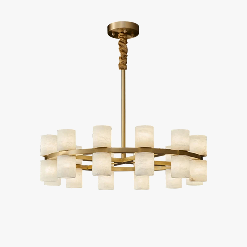 suspension postmoderne en cuivre et marbre design minimaliste
