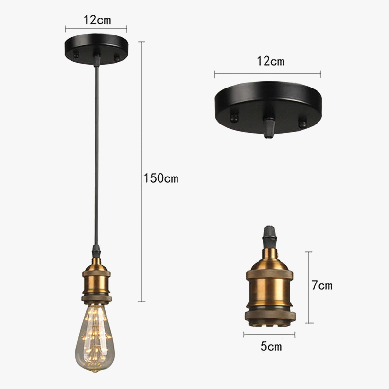 suspension rétro en aluminium style industriel pour décoration intérieure