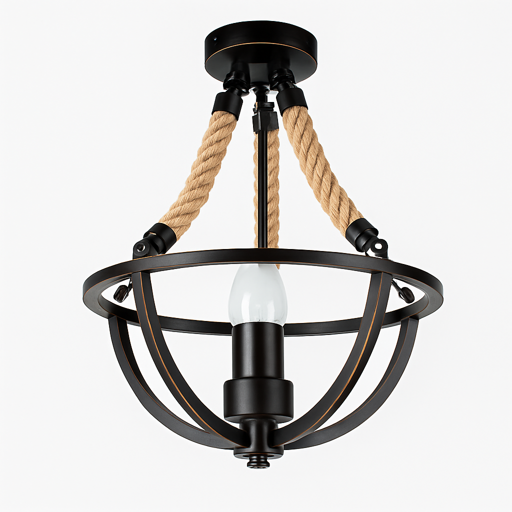 suspension rétro en corde pour décoration intérieure élégante