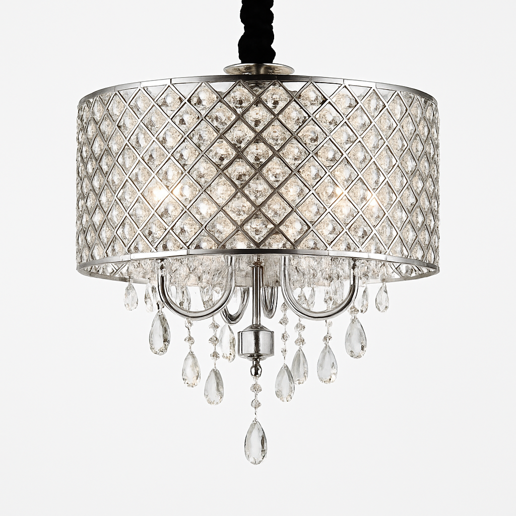 suspension rétro en cristal pour éclairage décoratif élégant