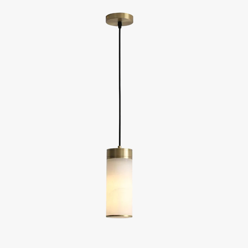 suspension rétro en cuivre avec abat-jour en marbre pour intérieur et jardin