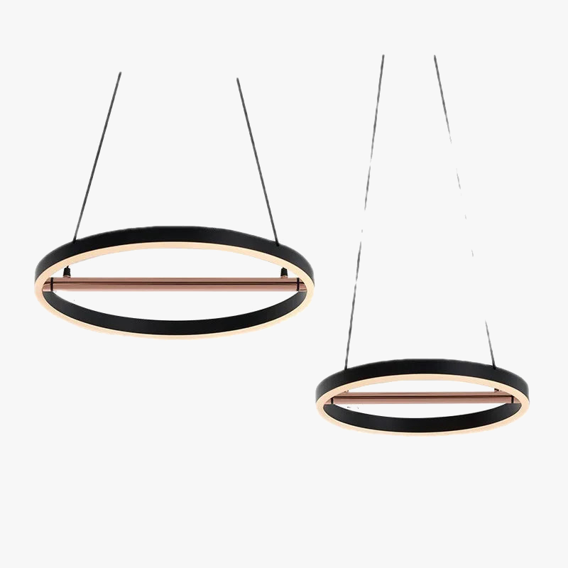 suspension rétro en fer avec bande led pour éclairage intérieur