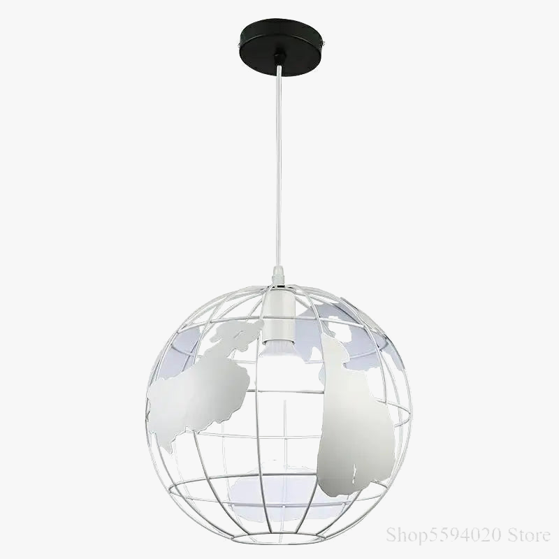 suspension rétro en forme de terre avec éclairage led créatif