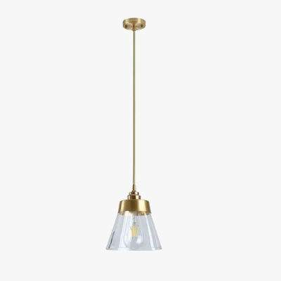suspension rétro en laiton et verre design élégant et luxueux