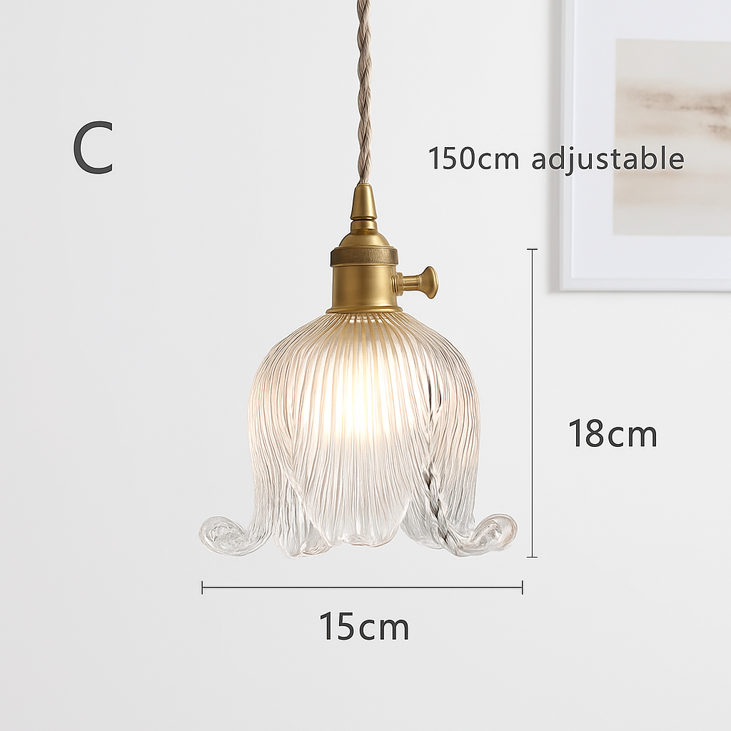 suspension rétro en laiton et verre gravé design élégant pour restaurant
