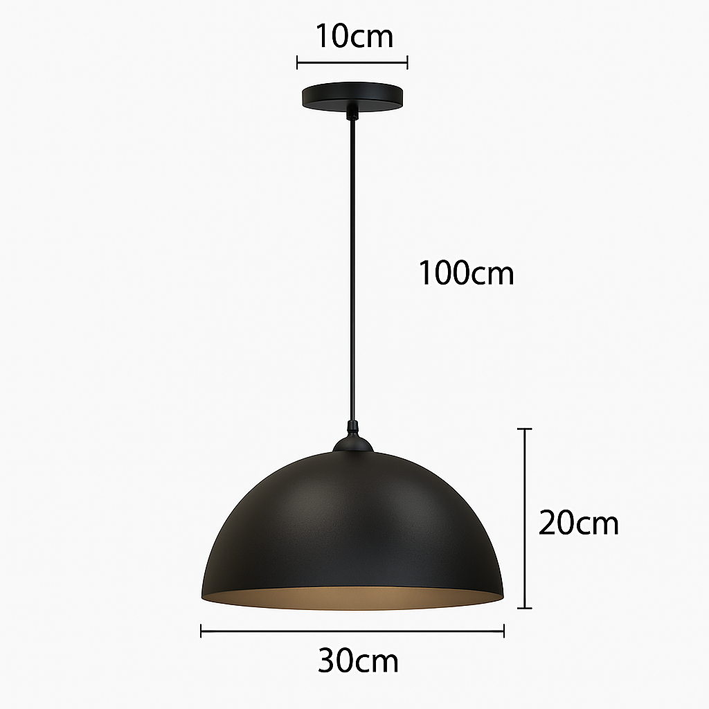 suspension rétro en métal style industriel pour loft