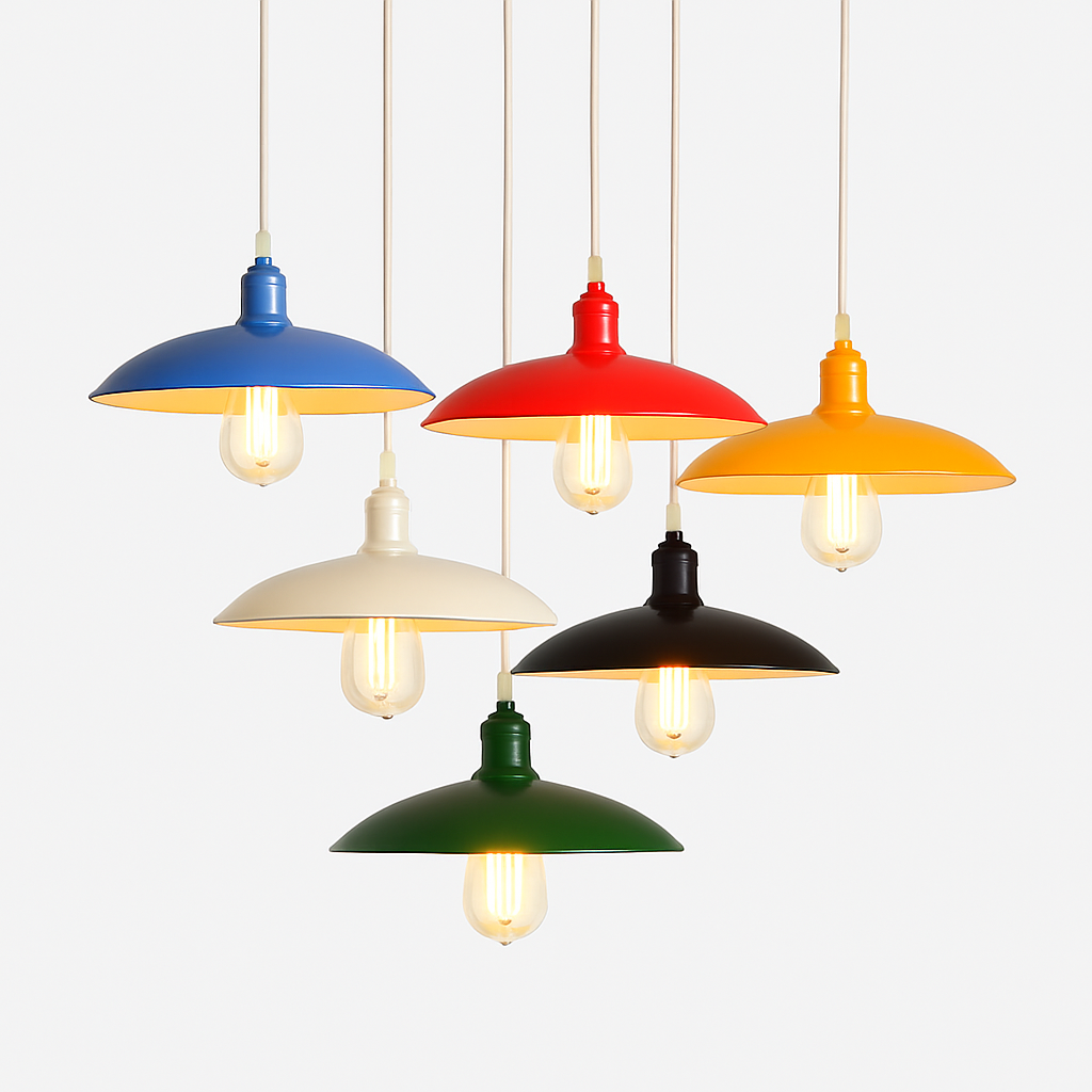 suspension rétro en métal style nordique luminaire industriel vintage