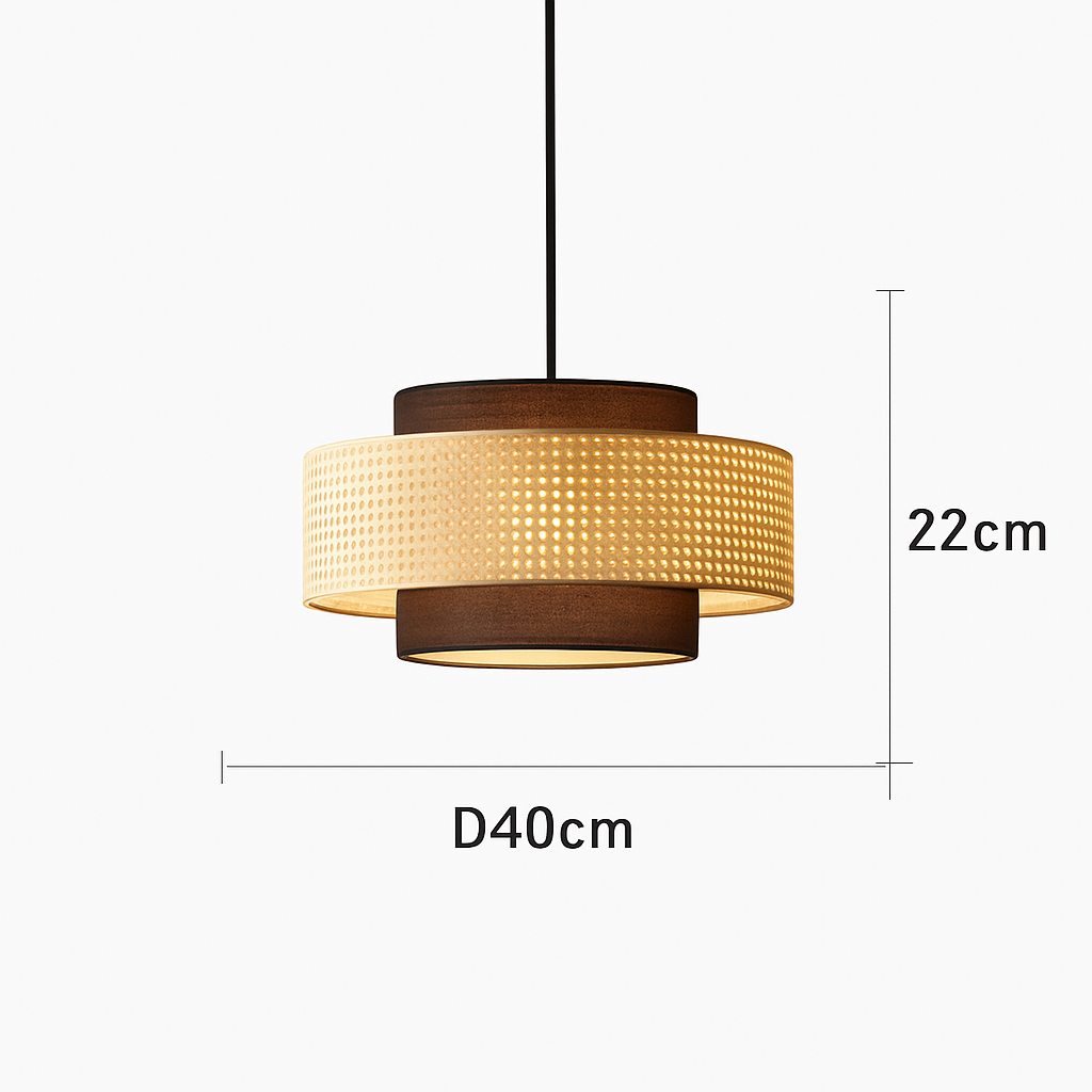 suspension rétro en rotin tissé pour décoration intérieure