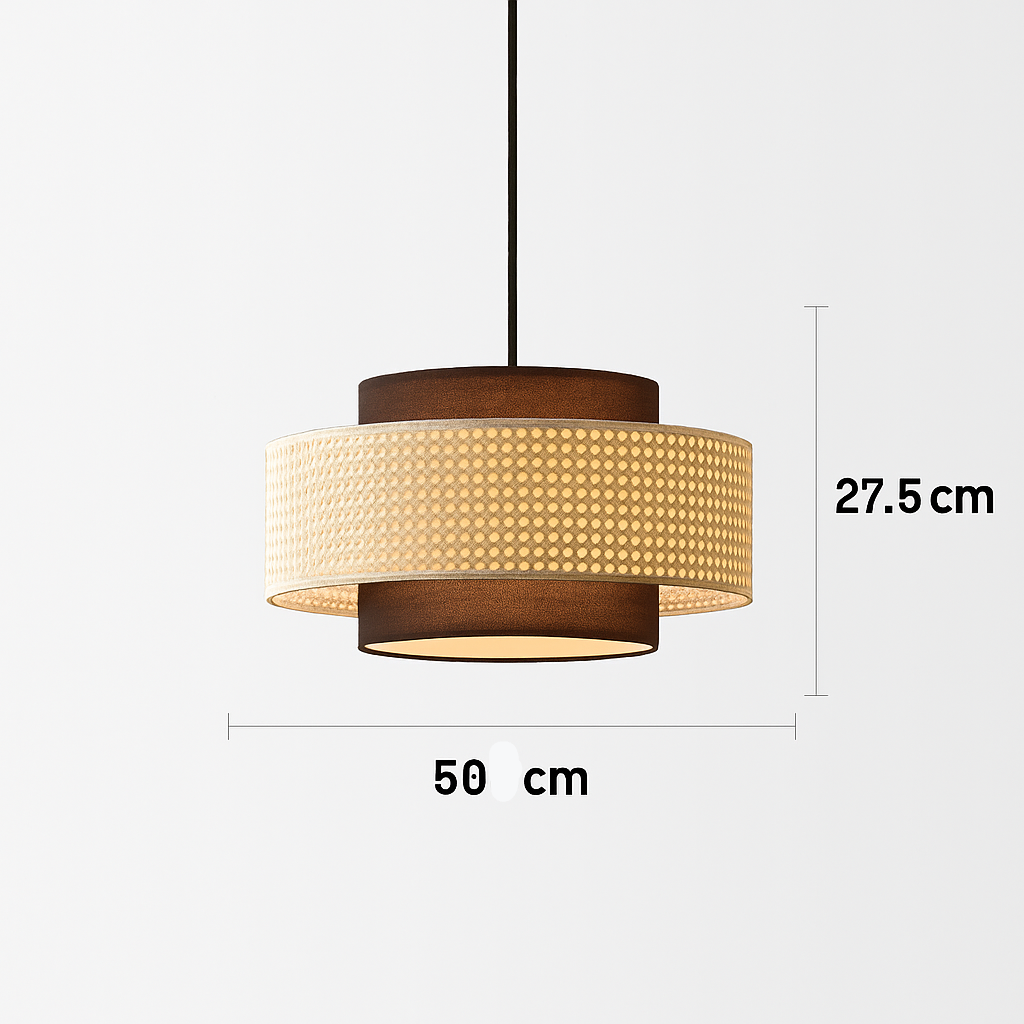 suspension rétro en rotin tissé pour décoration intérieure
