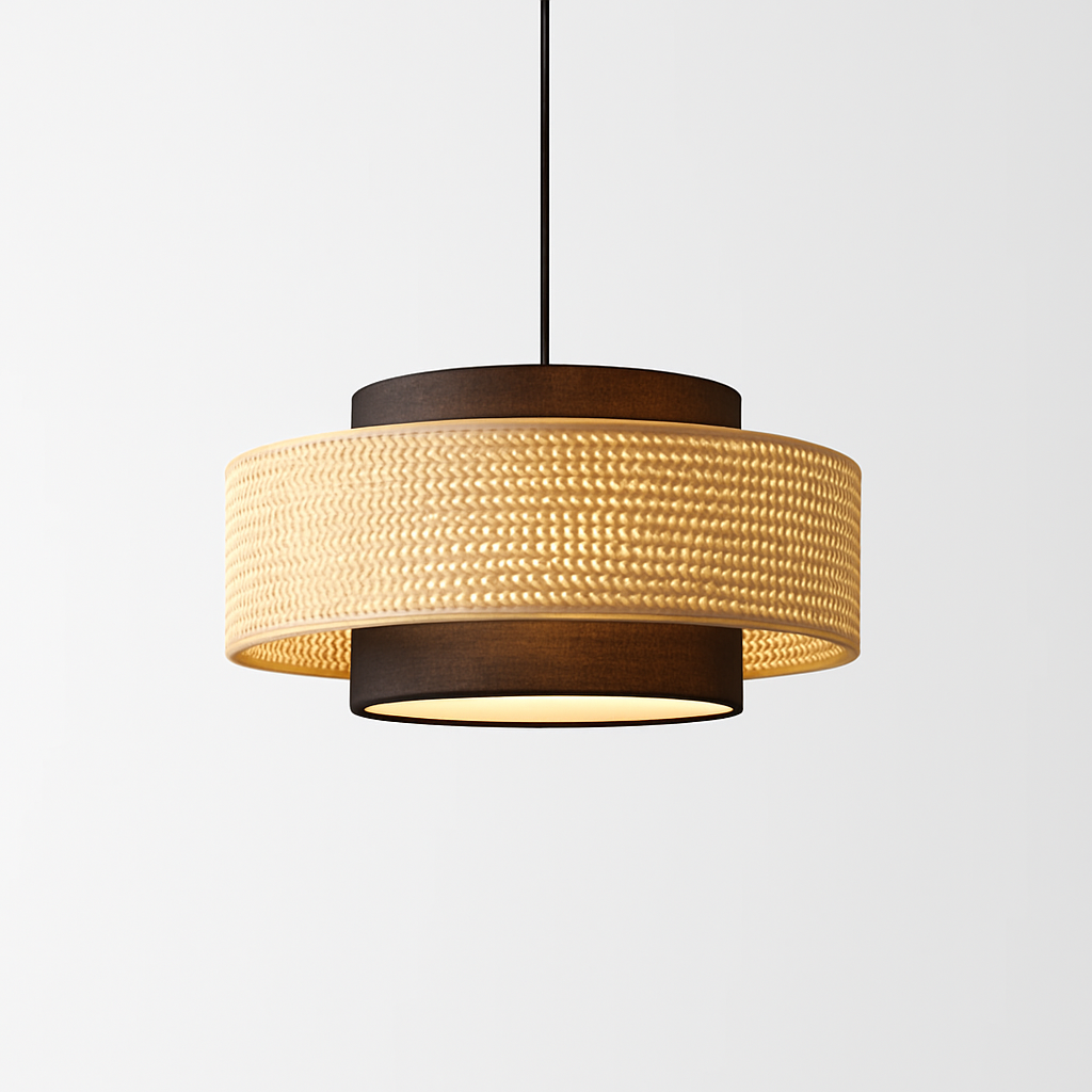 suspension rétro en rotin tissé pour décoration intérieure
