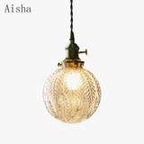 suspension rétro en verre et cuivre style nordique décoratif