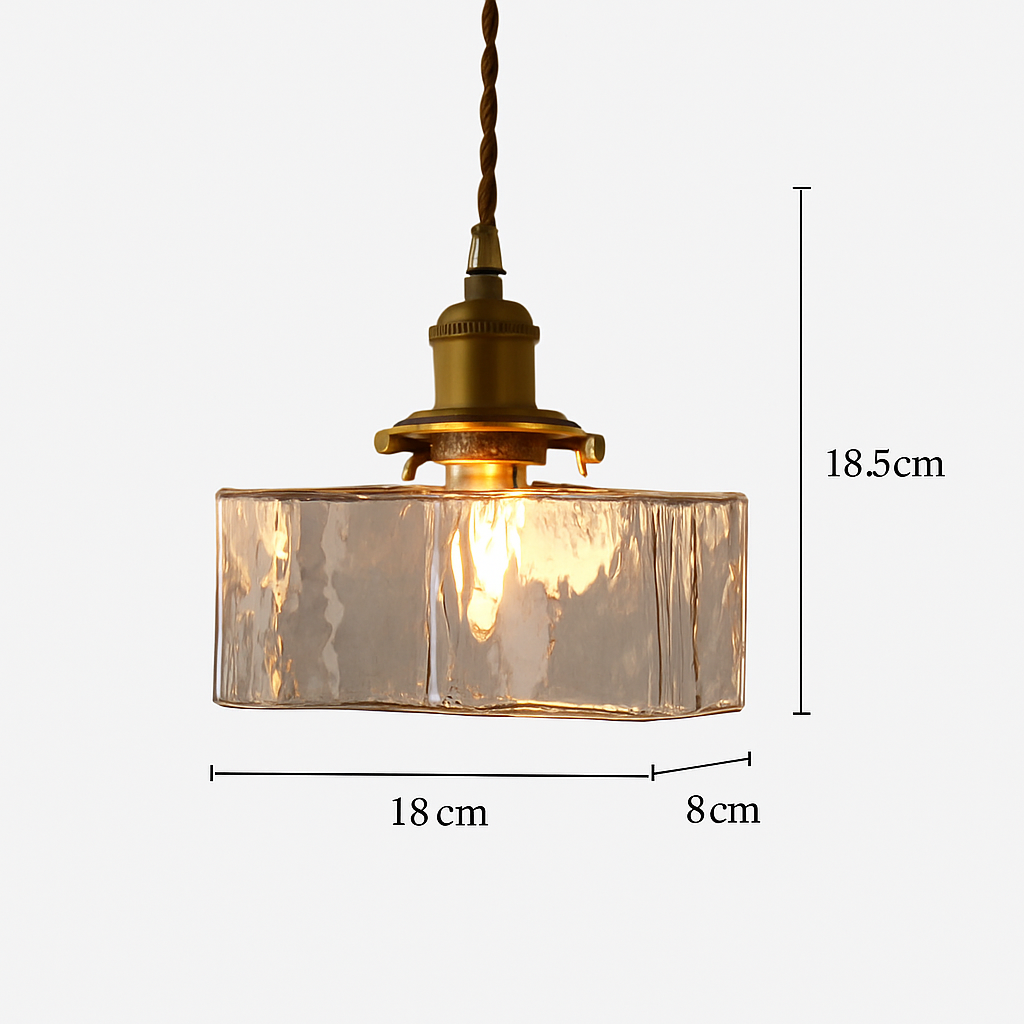 suspension rétro en verre pour éclairage intérieur élégant