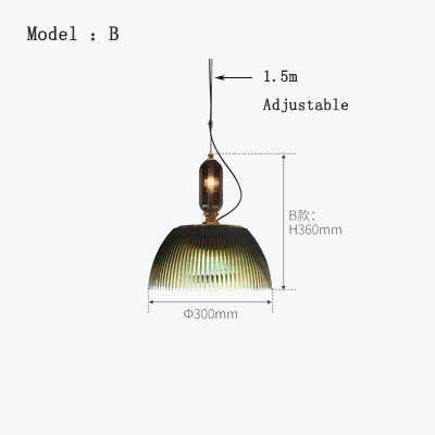 suspension rétro en verre pour éclairage moderne et chaleureux