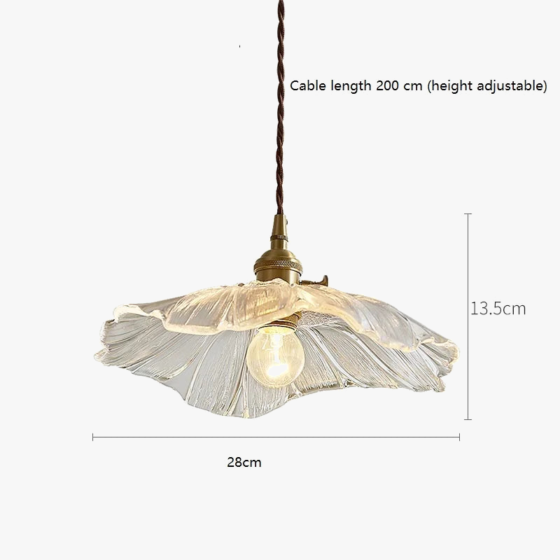 suspension rétro en verre pour décoration intérieure élégante