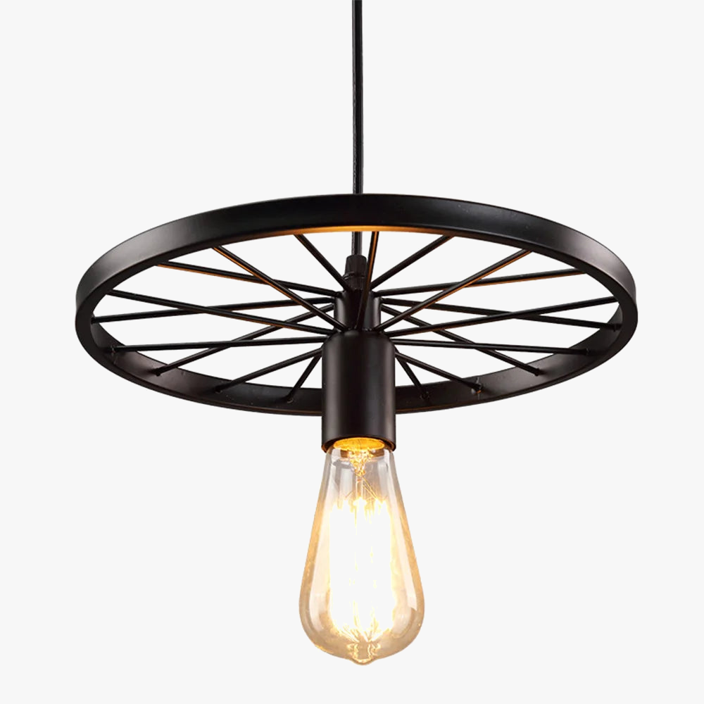 suspension rétro à led en fer pour éclairage intérieur