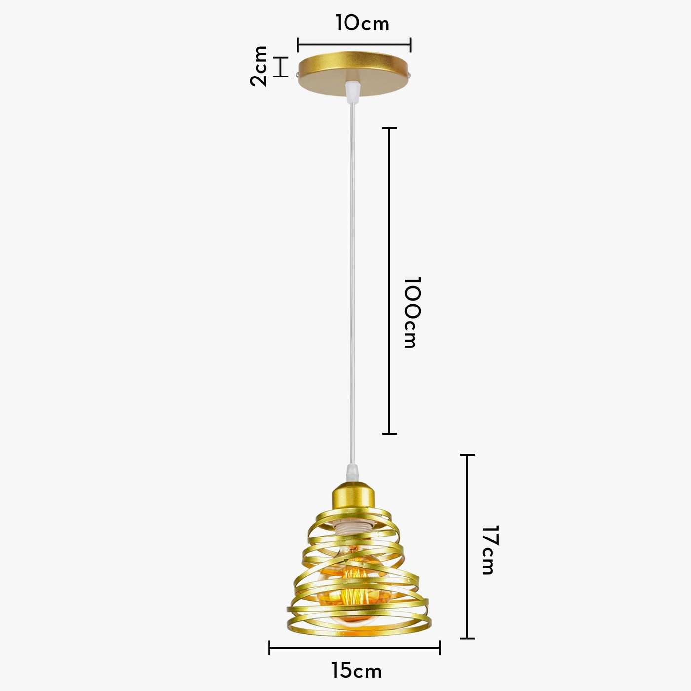 Suspension rétro moderne abat-jour tourbillon éclairage