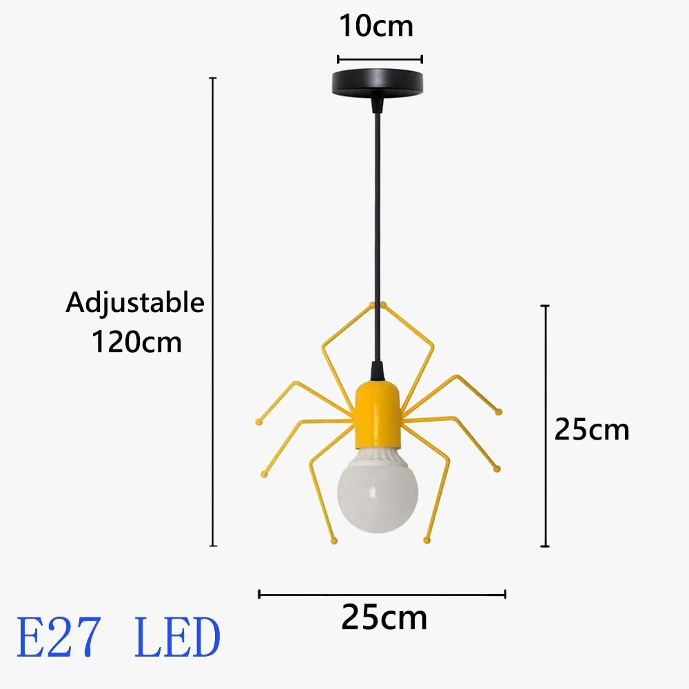 Suspension rétro nordiques petit fer homme araignée lampe suspendue lumière d'escalade LED pour Loft chambre d'enfants café Bar