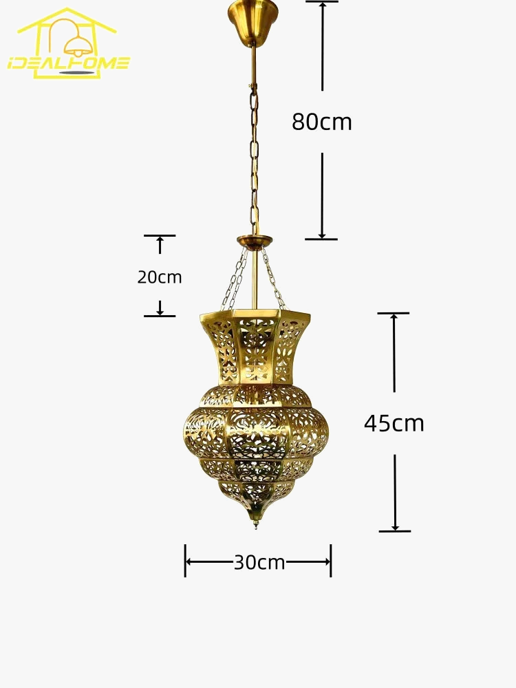 suspension rétro sculptée marocaine en style exotique