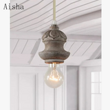 suspension rétro style rural imitation bois pour intérieur
