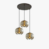 suspension ronde en verre pour restaurant bar et cuisine