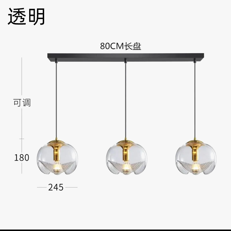suspension ronde en verre pour restaurant bar et cuisine