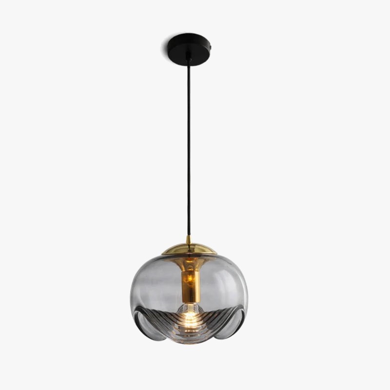 suspension ronde en verre pour restaurant bar et cuisine