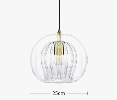 suspension ronde en verre style industriel lumineux et élégant
