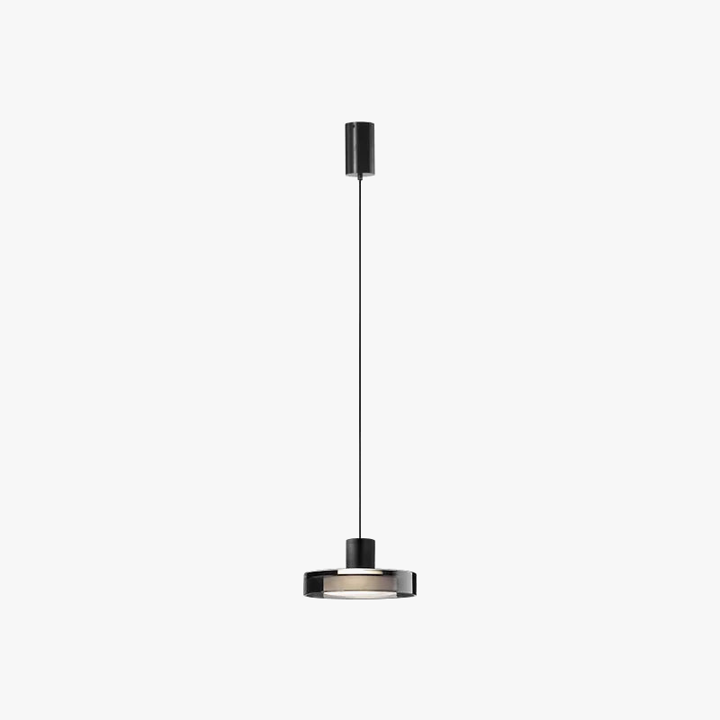 suspension ronde moderne en verre pour intérieur avec fil réglable