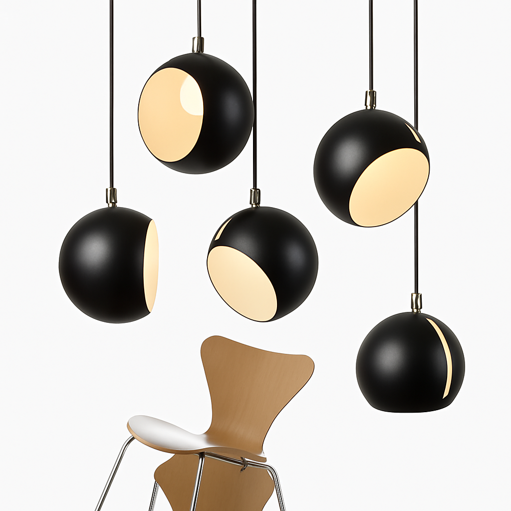 Suspension rotative moderne en forme d'araignée pour loft industriel