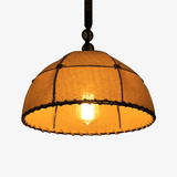 Suspension rustique abat-jour en tissu
