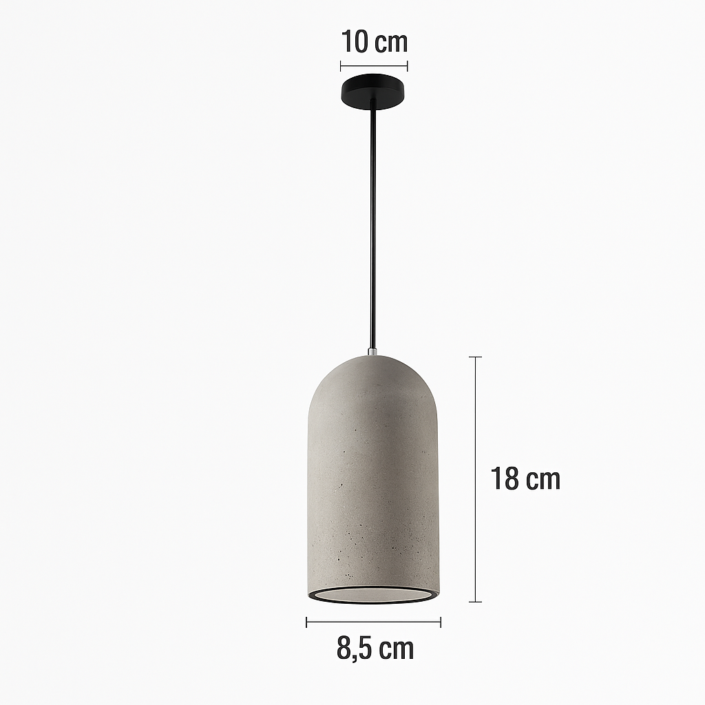 suspension rustique en ciment style industriel pour décoration intérieure