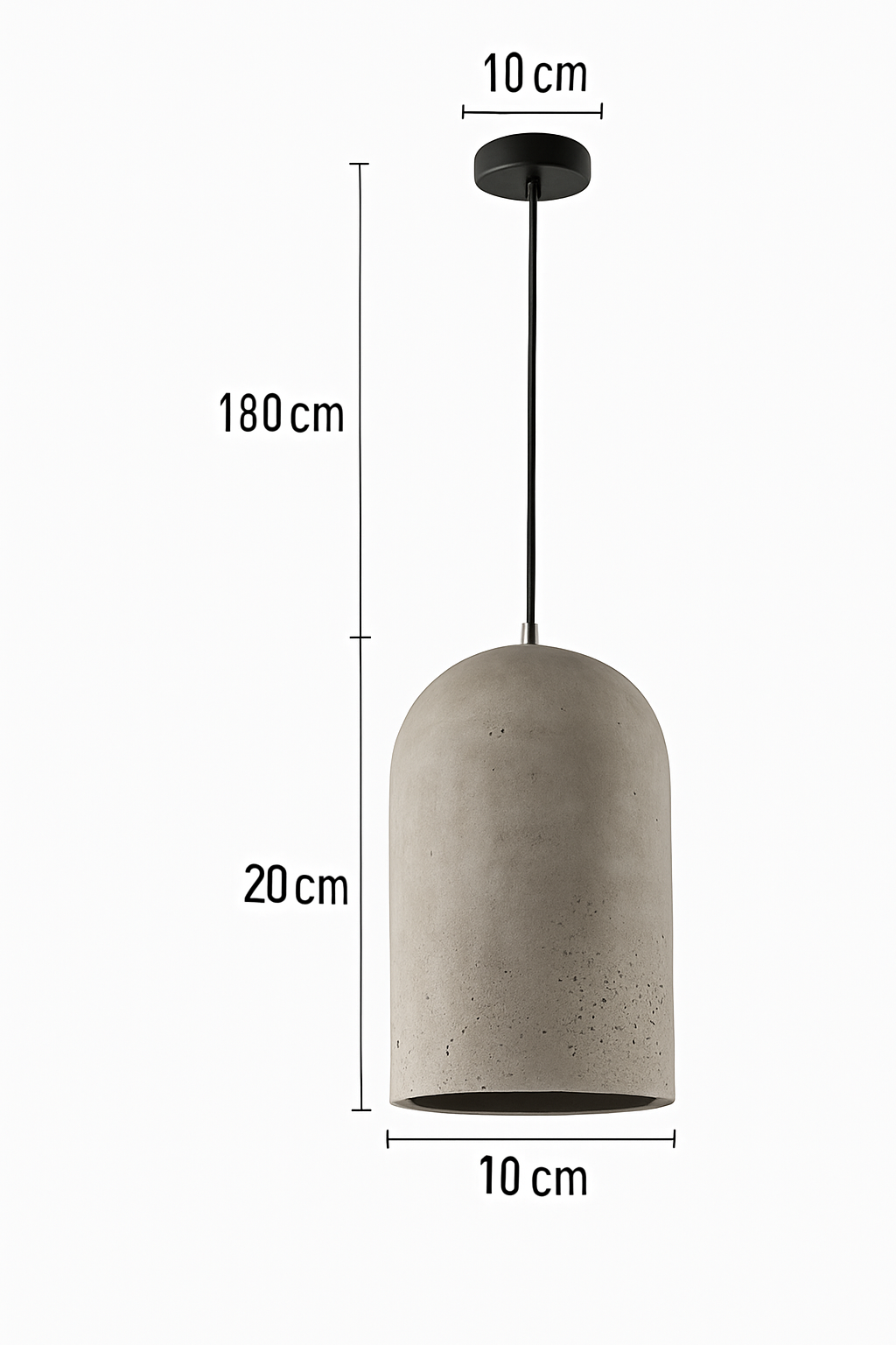 suspension rustique en ciment style industriel pour décoration intérieure