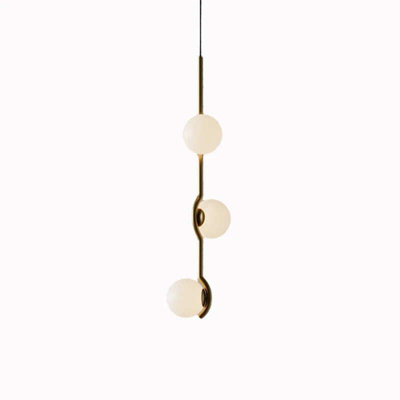 suspension simple en verre et métal avec fil réglable
