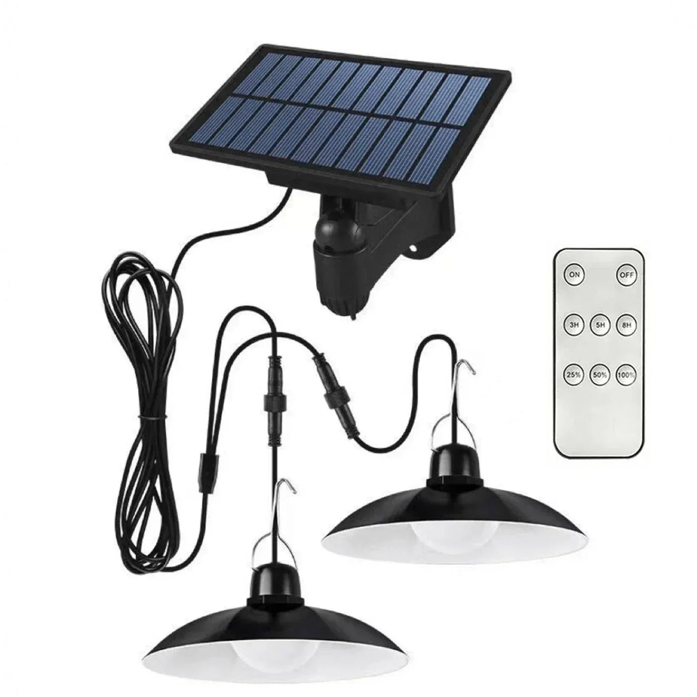 suspension solaire led télécommandée pour jardin et camping extérieur
