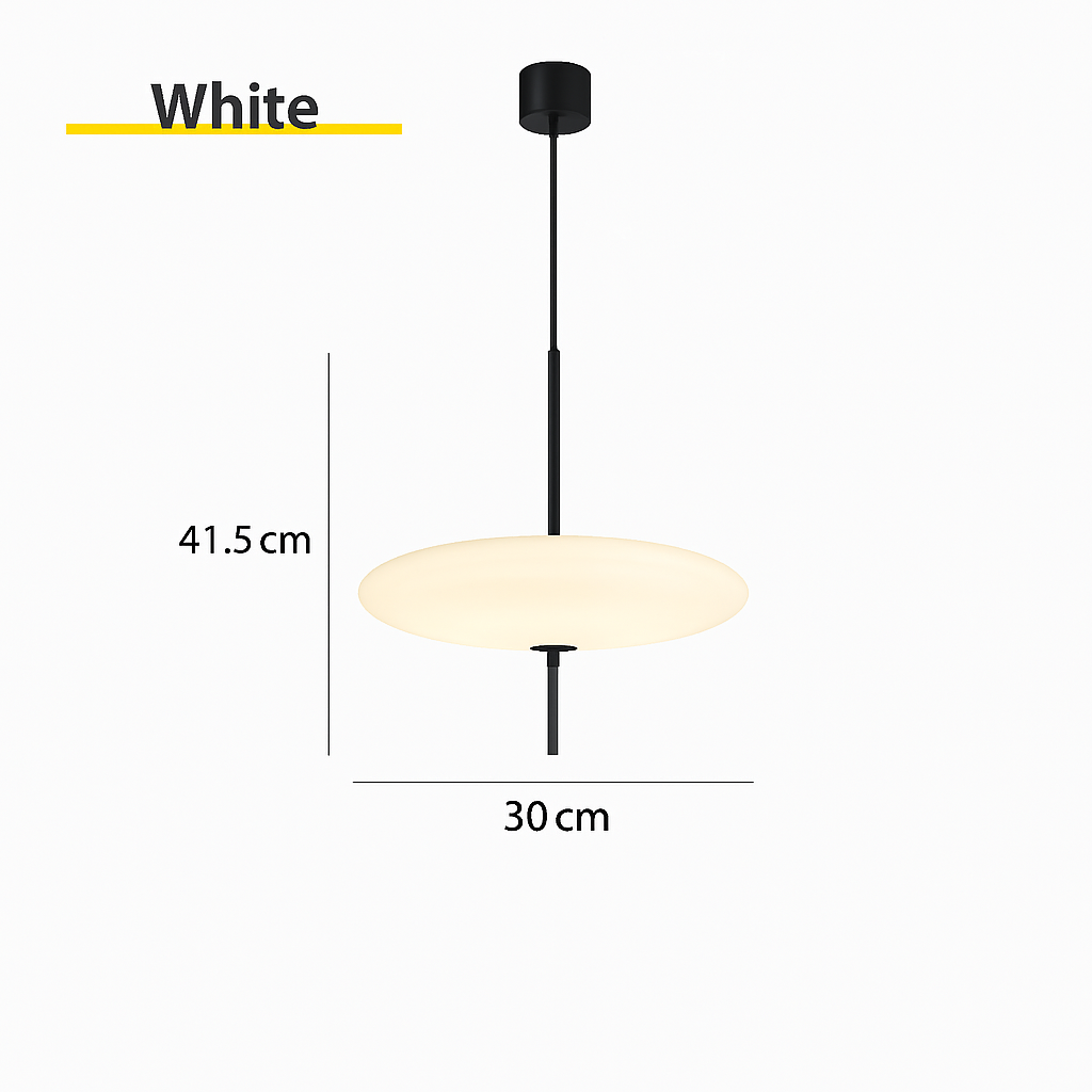 Suspension soucoupe volante modernes noires/blanches
