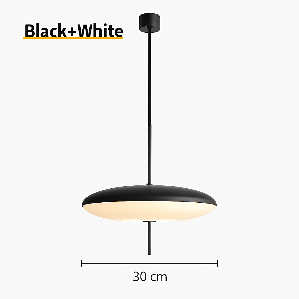 Suspension soucoupe volante modernes noires/blanches