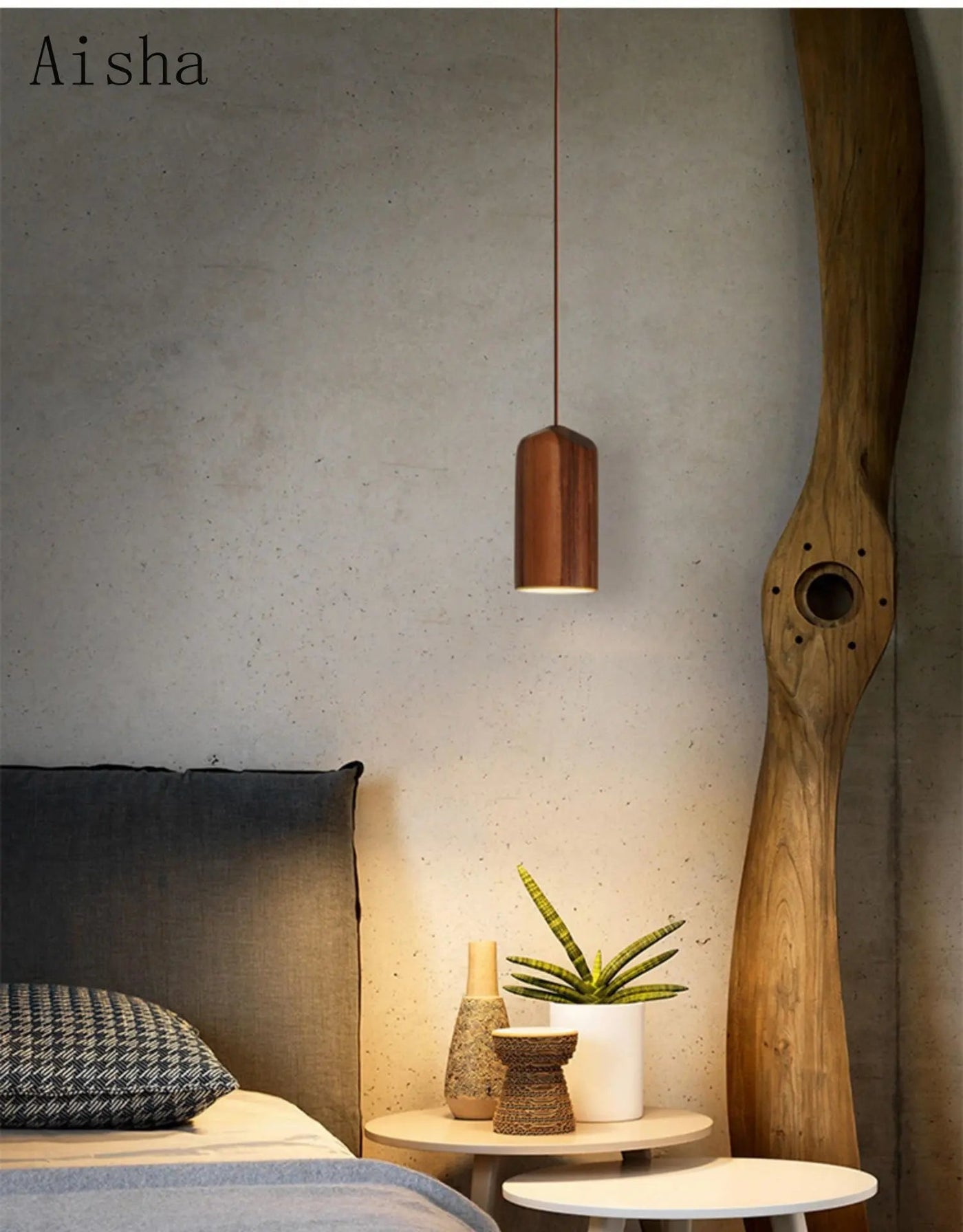suspension style japonais en bois pour décoration intérieure