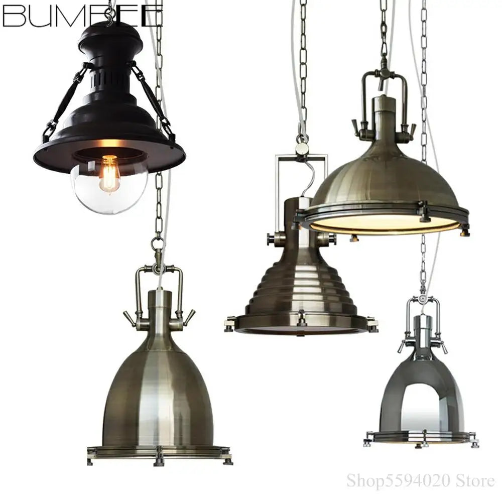 suspension style loft campagne américaine éclairage rétro industriel