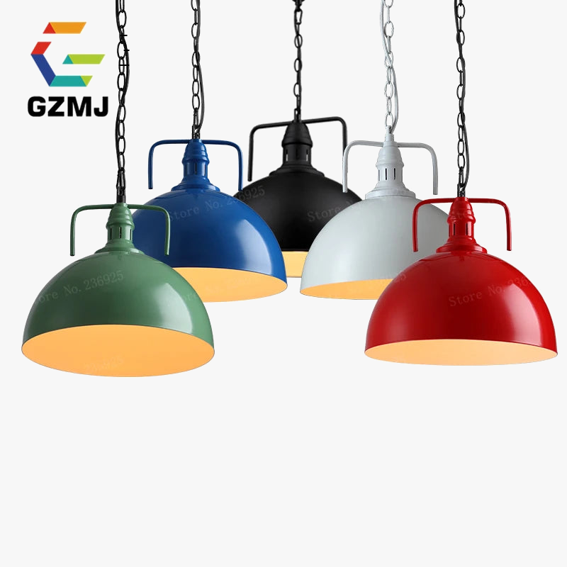 suspension style loft led vintage industriel noir