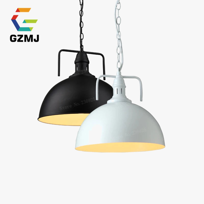 suspension style loft led vintage industriel noir