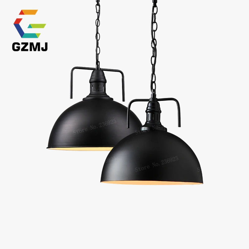 suspension style loft led vintage industriel noir
