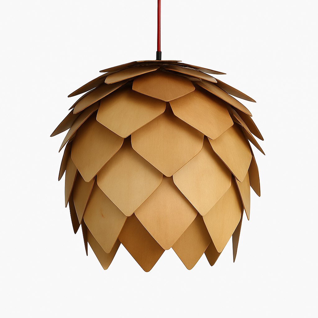 suspension style pays américain en bois design nordique