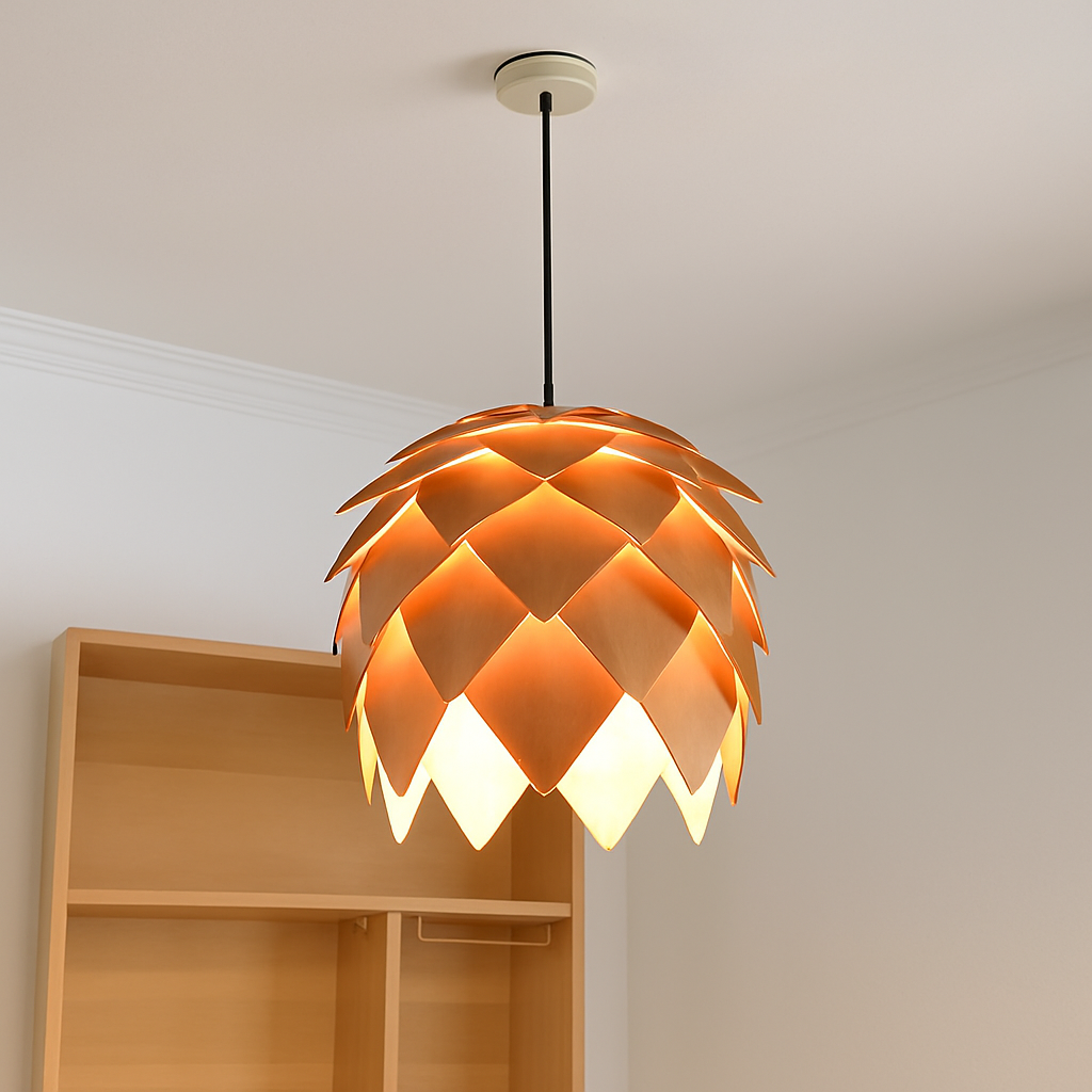 suspension style pays américain en bois design nordique