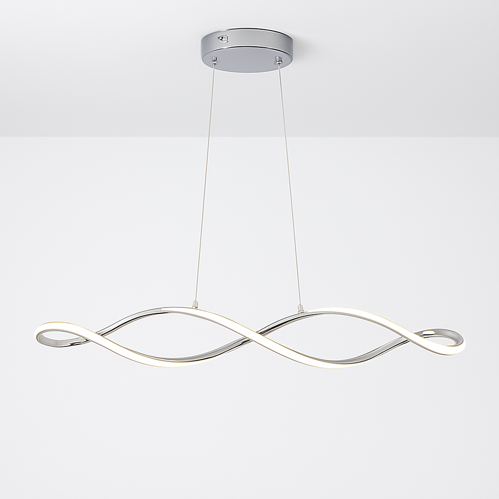 Suspension Suspension LED Lustres LED modernes pour salle à manger salon chambre L92cm Or / Chrome / Noir Télécommande / Contrôle APP