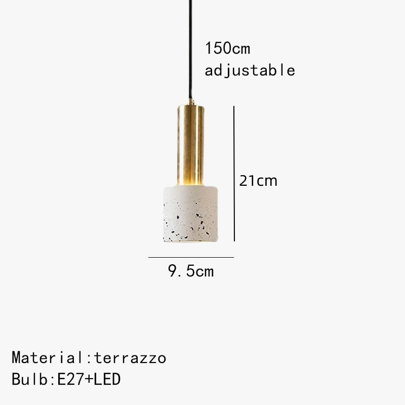 suspension terrazzo design pour intérieur moderne et élégant