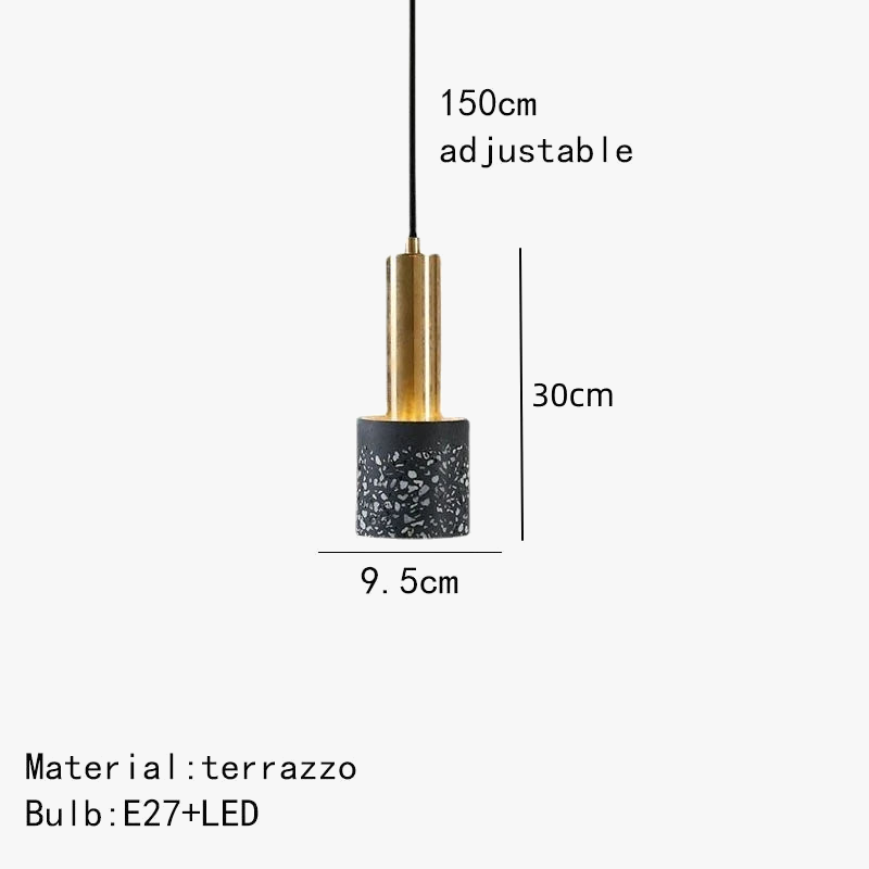 suspension terrazzo design pour intérieur moderne et élégant