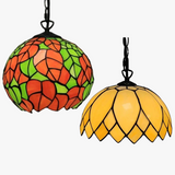 suspension tiffany à feuilles pour décoration intérieure élégante